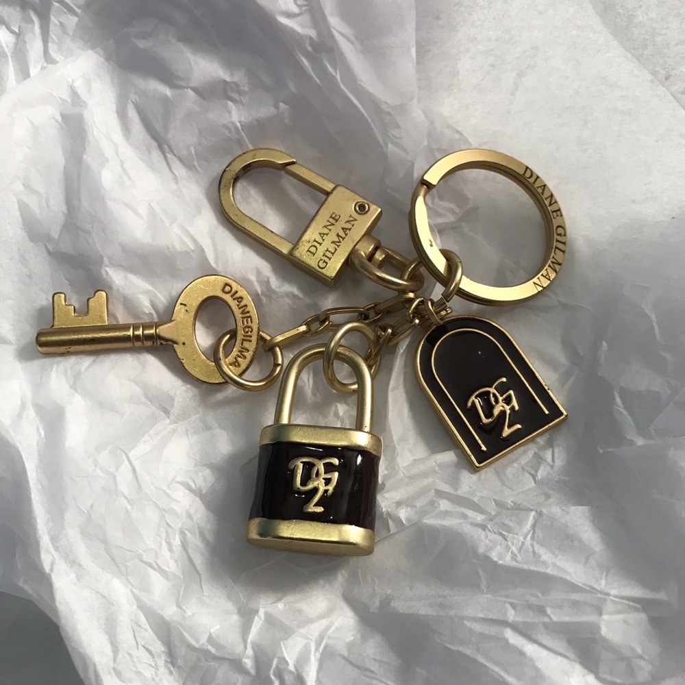 DG2 Diane Gilman Vintage Keychain and Purse Charm Jewelry
